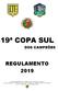 19ª COPA SUL REGULAMENTO 2019