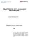 RELATÓRIO DE AUTO AVALIAÇÃO INSTITUCIONAL