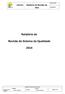 Relatório de. Revisão do Sistema da Qualidade