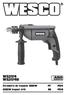 WS3174 WS3174U. Furadeira de impacto 650W PT P04 650W Impact drill EN P09