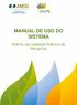 MANUAL DE USO DO SISTEMA PORTAL DE CHAMADA PÚBLICA DE PROJETOS