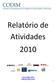 Relatório de Atividades 2010