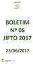 BOLETIM Nº 05 JIFTO 2017