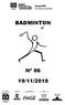 BADMINTON Nº 06 19/11/2018