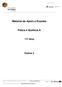 Material de Apoio a Exames. Física e Química A. 11º Ano