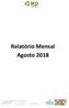 Relatório Mensal Agosto 2018