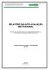 RELATÓRIO DA AUTO-AVALIAÇÃO INSTITUCIONAL