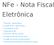 NFe - Nota Fiscal Eletrônica