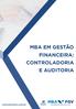 MBA EM GESTÃO FINANCEIRA: CONTROLADORIA E AUDITORIA