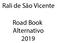 Rali de São Vicente. Road Book Alternativo 2019