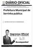 PREFEITURA MUNICIPAL DE SERRINHA - BA. Quinta-feira 30 de Maio de 2019 Ano III Edição n 91 Caderno 03