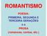 ROMANTISMO. POESIA: PRIMEIRA, SEGUNDA E TERCEIRA GERAÇÕES e a PROSA (romances, contos, etc.)