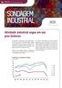 SONDAGEM INDUSTRIAL. Atividade industrial segue em seu piso histórico. Utilização da capacidade instalada Percentual médio (%)