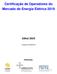 Certificação de Operadores do Mercado de Energia Elétrica Revalidação da Certificação de 2013 de Operadores do Mercado de Energia Elétrica