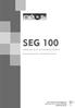 SEG 100 ANALISADOR DE SEGURANÇA ELÉTRICA. Manual de Instruções e de Referência Técnica