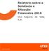 Relatório sobre a Solvência e Situação Financeira 2018