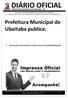 PREFEITURA MUNICIPAL DE UBAITABA - BA. Quarta-feira 30 de Maio de 2018 Ano II Edição n 63 Caderno 03