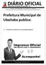 PREFEITURA MUNICIPAL DE UBAITABA - BA. Terça-feira 29 de Maio de 2018 Ano II Edição n 62 Caderno 06