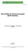 RELATÓRIO DA AUTO-AVALIAÇÃO INSTITUCIONAL