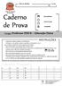 Caderno de Prova. Gabarito Provisório INSTRUÇÕES. Cargo: Professor PEB II Educação Física