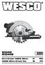 WS3441 WS3441U. Serra Circular 1400W 185mm PT P W 185mm Circular Saw EN P13