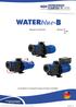 WATERblue-B. Manual de instruções B-PM B-C. As bombas de circulação da água do banho revestidas. Tradução do manual de instruções original A-WB 01 PT
