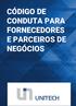 CÓDIGO DE CONDUTA PARA FORNECEDORES E PARCEIROS DE NEGÓCIOS