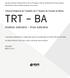 TRT - BA. Analista Judiciário - Área Judiciária. Tribunal Regional do Trabalho da 5ª Região do Estado da Bahia