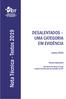 Nota Técnica - Textos 2019 DESALENTADOS UMA CATEGORIA EM EVIDÊNCIA. Junho/2019. Técnico responsável