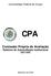 CPA Comissão Própria de Avaliação Relatório de Autoavaliação Institucional
