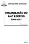 Programa CONTROLO ORGANIZAÇÃO DO ANO LECTIVO