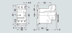01) fixação sobre trilho DIN 35 mm (15 mm de altura) conforme DIN EN 50 022 ou sobre trilho DIN 75 mm conforme DIN EN