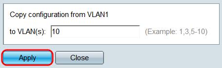 Se você quer cancelar os ajustes de um VLAN, selecionar sua