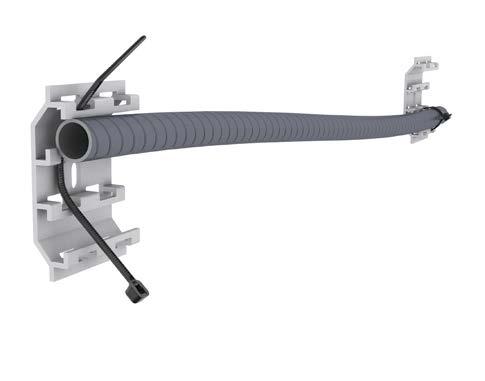 Facilidade de instalação de tubos e cabos Possibilidade de escolher a dimensão de braçadeira Unex