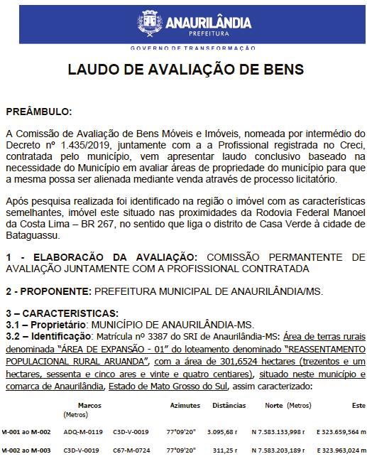 Sexta-feira, 07 de Junho de 2019 FUNDO MUNICIPAL DE SAÚDE DE ANAURILÂNDIA-MS AVISO DE LICITAÇÃO MODALIDADE PREGÃO (PRESENCIAL) PREGÃO PRESENCIAL Nº 014/2019 PROCESSO ADMINISTRATIVO Nº 031/2019