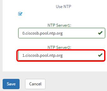Etapa 19. (Opcional) incorpore um segundo endereço do servidor de NTP ao campo do servidor2 NTP. Isto serve como um backup caso que o servidor1 NTP falha à sincronização à rede.