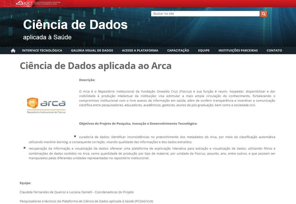 CIÊNCIA DE DADOS Fonte: https://bigdata.icict.