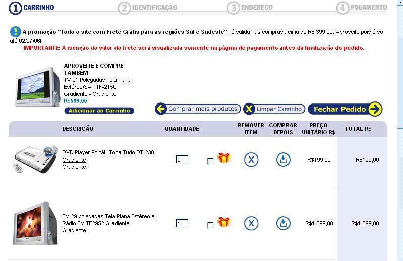 Prevenção de Erros Desabilitar itens que não podem ser