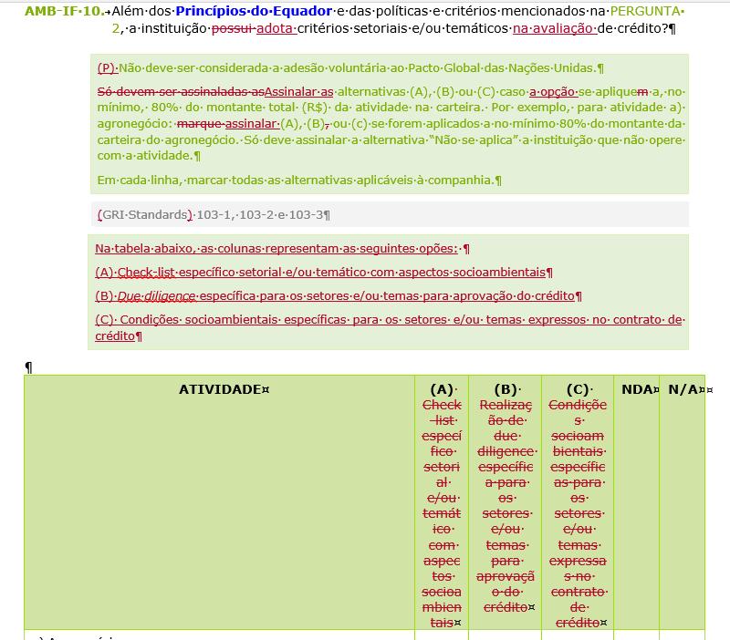 estrutura Adequação