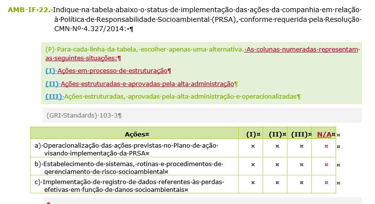 Dimensão Ambiental IF verificação de estrutura