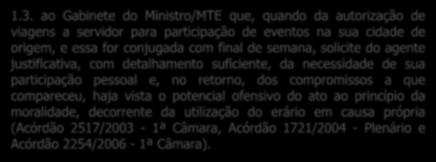 ACÓRDÃO TCU 1755, DE 2007 1ª CÂMARA 1.3.