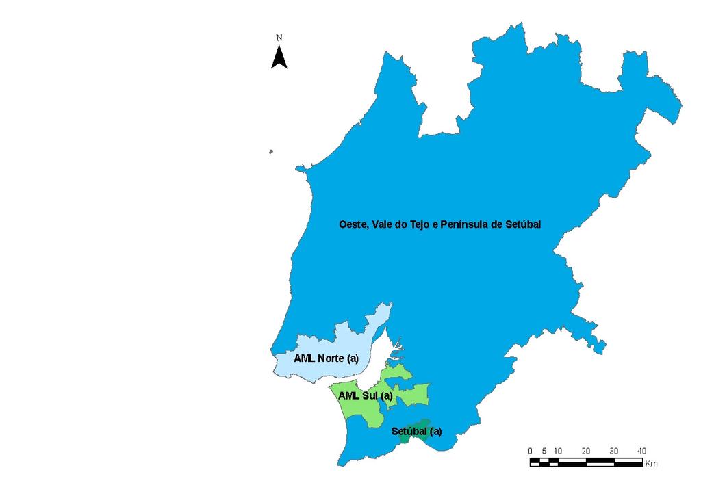 Figura 2. Delimitação das unidades de avaliação e gestão da qualidade do ar ambiente da RLVT 4.