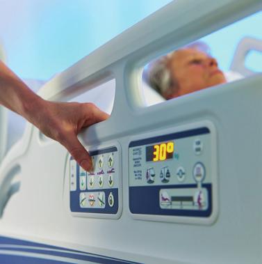 as camas hospitalares da Arjo oferecem um conjunto de características de segurança: Altura extra baixa Em conformidade com a IEC 60601-2-52, para redução de retenção e