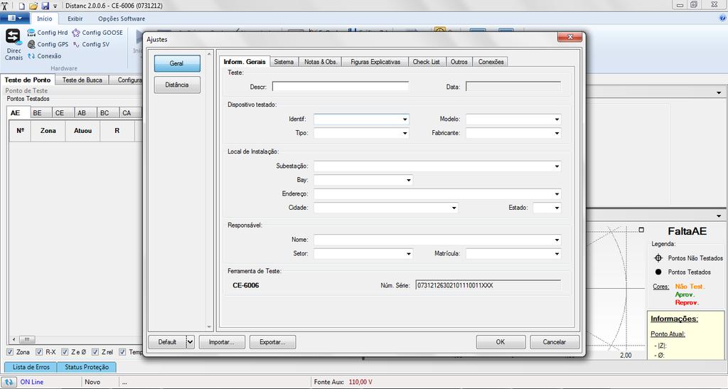 4.2 Configurando os Ajustes Figura 24 Ao abrir o software a tela de Ajustes abrirá automaticamente (desde que a opção