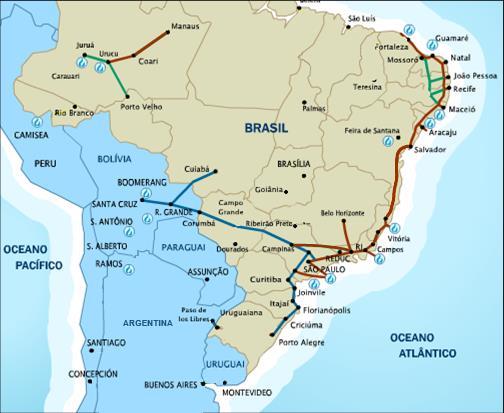 Infraestrutura de Transporte de Gás Natural A potencial oferta do pré-sal, caso seja confirmada,