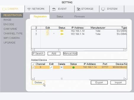 Aceda a Camera 1 4 2 1) Aceda a CHANNEL TYPE 2) Assinale (altere) o canal para IP Se tem câmaras com fios ligadas nos primeiros 2 canais, assinale o campo IP até à primeira opção, após os seus canais