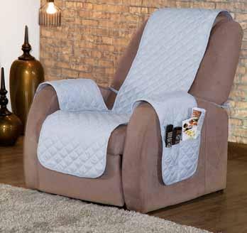 : Protetor poltrona cinza Protetor de sofá lugar Altura máxima  entre braços: 4 cm