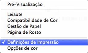 Você verá estas configurações: