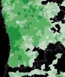 0 20 Km Figura 15 - Densidade populacional por freguesia, 2011 Frequências: Freguesias 207 510 493 587