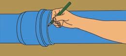 e recalques do terreno. Para facilitar este processo, recomenda-se marcar na ponta do tubo a profundidade da bolsa.